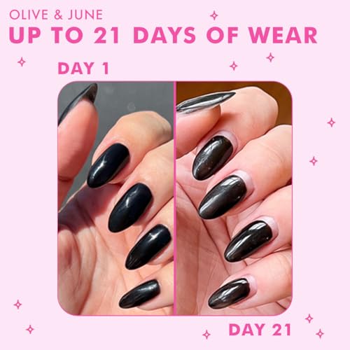 Olive & June Gel Polish Base Coat | Longest-Lasting Formula | Up to 21 Days of Wear | Damage-Free Removal | Salon-Quality Manicure, Pedicure at Home | Vegan, HEMA-Free, Cruelty-Free