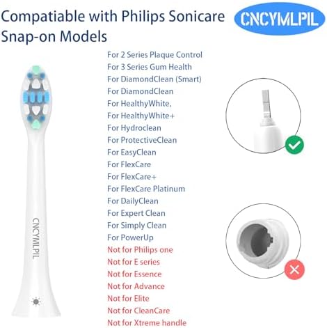 Replacement Toothbrush Heads for Philips Sonicare Replacement Heads, Electric Replacement Brush Head Compatible with Phillips Sonicare Electric Toothbrush, 8 Pack
