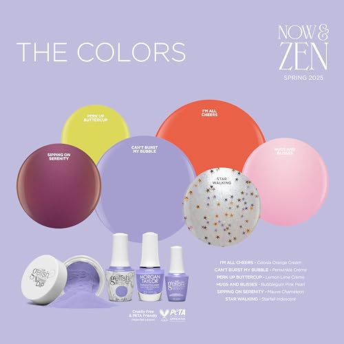 Gelish Spring Collection Now & Zen - Gel Nail Polish, Spring Gel Polish Collection, Spring Gel Nails, Long-Lasting Soak Off Gel Nail Polish 15mL
