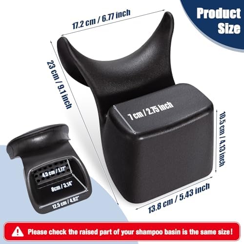 Udefineit Salon Shampoo Neck Rest Cushion, Non-Slip Silicon Shampoo Neck Rest for Sink, Comfortable Shampoo Bowl Neck Rest Pillow, Portable Neck Support for Salon Hairdressing Spa Washing Sink Basin