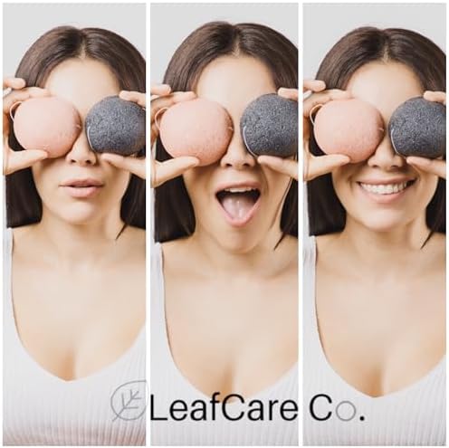 Konjac Sponge - Walnut Shell- Deep and Gentle Exfoliation - Remove blackheads - Premium Quality