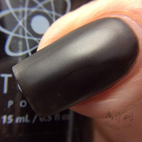 Matte Black Nail Polish - Atomic Polish - Carbon (C) Matte