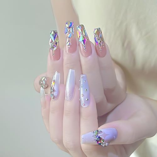 Nail Rhinestones Kit, 18 Types of 900 Special-Shaped Diamonds + 3200 Flat-Bottomed Nail Rhinestones, Nail Crystal DIY Crafts Gemstones for Nail, Shoes, Clothes, Jewels