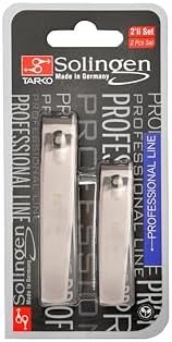 Nail Clippers | 2 Pcs Professional Sharp Tools Set | Stainless Steel Metal Made in Germany | Kit for Manicure & Pedicure ToeNail FingerNail Care For Women Mens and Baby