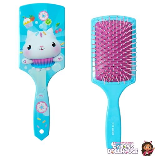 LUV HER Kids Hair Brush & Spa Headband Set for Girls - with Gabby's Dollhouse characther Cakey - Fun Grooming Kit for Detangling, Styling & Skincare - Soft & Stretchy One Size, Ages 3+