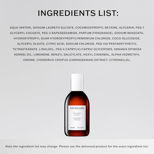 SACHAJUAN Moisturizing Shampoo, for Damaged, Dry, Bleached or Colored Hair, Moisture-Rich with Argan Oil
