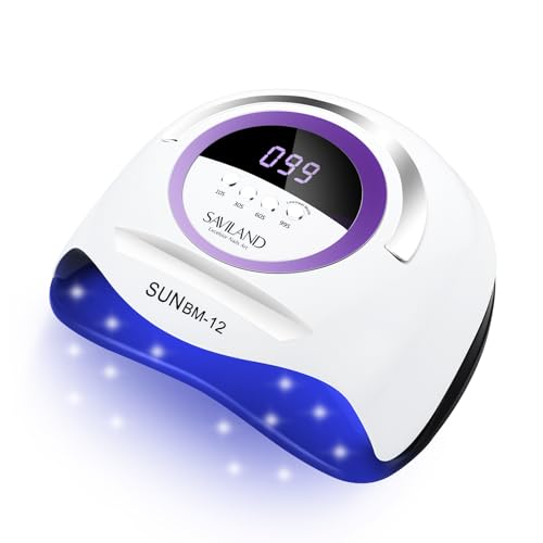 SAVILAND 300W U V LED Nail Lamp: Motion Sensor Nail Dryer Super Fast Curing U V Light for Gel Nails with 72 Beads 4 Timers Dual Light Sources Nail Lamp for Nail Salon Manicure Gift for Women