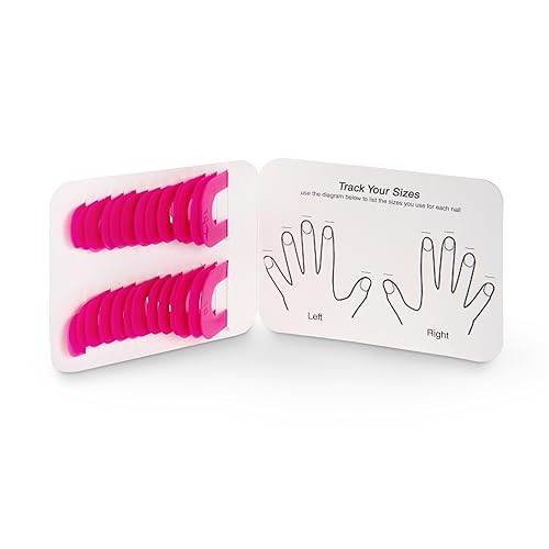 CreaNails Nail Polish Stencils for Adults - Reusable Nail Holder for Painting Nails & French Tip Strips - Spill-Proof Nail Guard Applicator & Shaper for Gel Paint, Decals - 10 Sizes, 26 Pieces