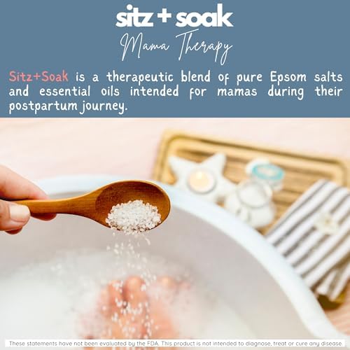 Sitz and Soak Mama Therapy | Postpartum Sitz Bath | Epsom Salt and Essential Oil Postpartum Bath Salts | Non-Toxic | All Natural