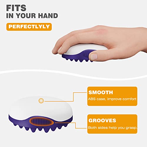 Silicone Brush for Curly, Afro, and Wavy Hair - Two-Sided Wave Tool for Long and Short Styles, Large and Small Curl Combs for Men, Women, Boys, and Girls - Purple, 1 Pcs