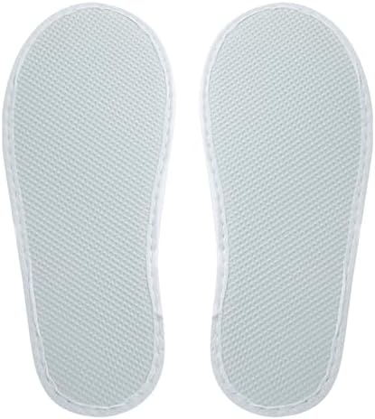 Juvale Disposable Slippers for Guests - Men's US 10/Women's US 11 Medium - White Closed-Toe Cotton EVA Slip-Resistant Sole - Individually Wrapped Spa & Hotel House Slippers Bulk 24 Pairs
