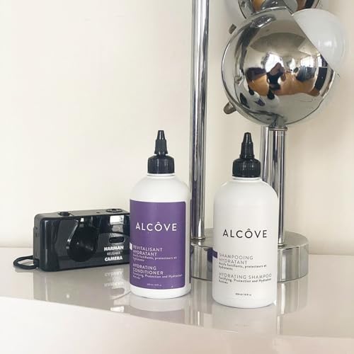 Alcôve - Hydrating Shampoo & Conditioner Duo - All Hair Types - Sulfate-Free - Moisturizing & Nourishing - With Evening Primrose Oil - Mango Extract - Argan Oil - Anti-Frizz - Color-Safe - 10oz