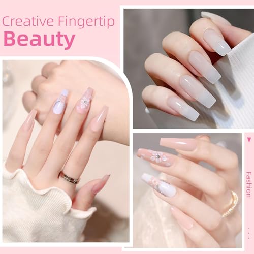 Acrylic Nail Kit with Drill Set for Beginners with Everything 12 Color Acrylic Powder Nail Decoration Tools Home Salon (-30)