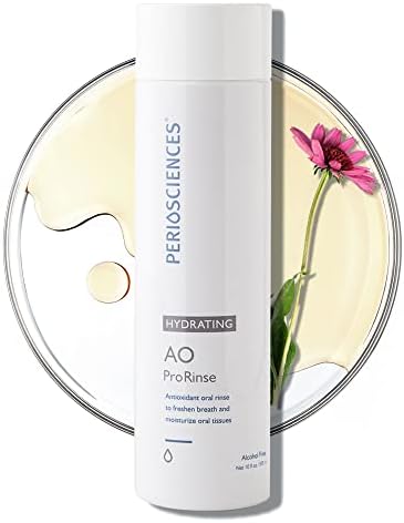 PerioSciences AO ProRinse Hydrating Oral Rinse with Antioxidants – Moisturizing Mouth Rinse for Gum Health & Oral Care – Fluoride-Free Mouthwash for Dry Mouth Sensations (10 Fl Oz / 300ml)