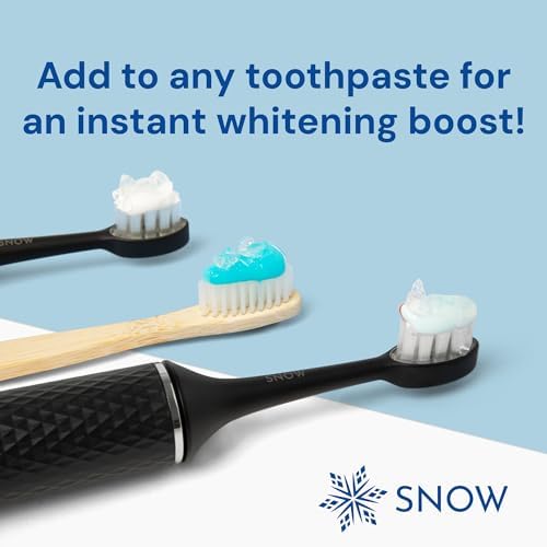 Snow Teeth Whitening Gel - Add to Toothpaste for a Whiter Smile - Vegan Hydrogen Peroxide Gel with Xylitol for Tooth Stain Removal and Brightening - 18g