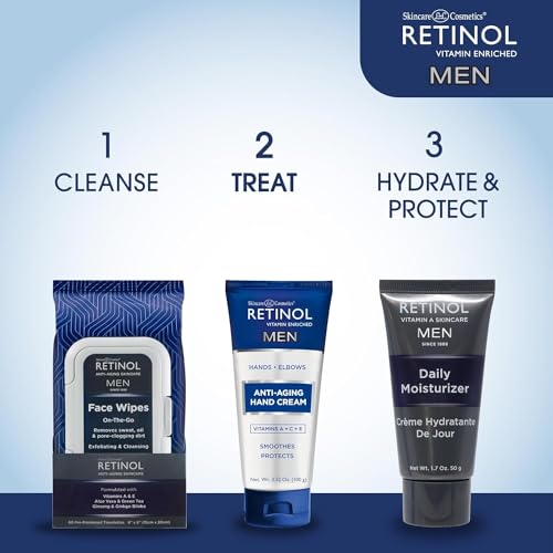 Retinol Anti-Aging Hand Cream – The Original Retinol Brand For Younger Looking Hands –Rich, Velvety Hand Cream Conditions & Protects Skin, Nails & Cuticles (Men's)