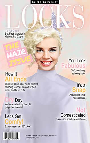 Cricket But First, Serotonin Hair Cutting Barber Salon Cape – Professional Hair Cutting Cape with with Durable, Adjustable Neck Closure, Comfortable and Lightweight Fabric - Mint