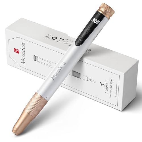 MelodySusie Electric Nail Drill, Portable Cordless Rechargeable Nail File Bits & Sanding Bands Kit for Acrylic & Gel Nails, 30000RPM Professional Efile for Manicure Pedicure Polishing, White SM180F