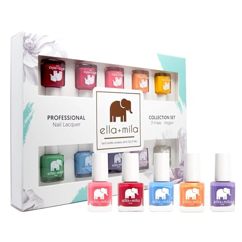ella+mila Professional Nail Polish Set - Quick Dry Nail Polish - Long-Lasting & Chip Resistant (Me Collection - 10 Pack - 0.24 fl oz each)