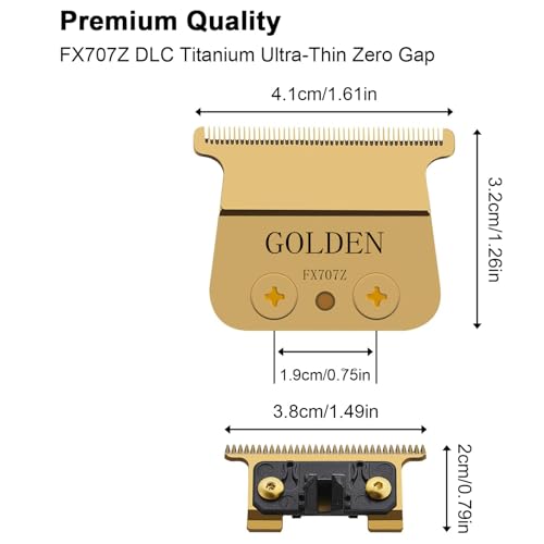 FX707Z DLC Replacement Blades compatible with BaByliss Barberology Trimmer Blade,DLC 2.0 Trimmer Replacement Trimmer Blades compatible with BaByliss FX787 & FX726 Trimmer