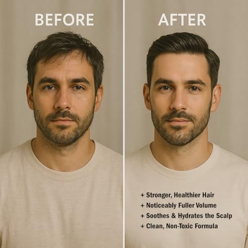 Men's Shampoo - EWG Verified Non-Toxic Formula, Fragrance-Free & Paraben-Free, Gentle Cleanse for All Hair Types, Premium Quality (300ML)