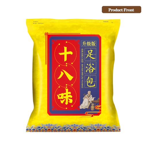 Herbal Foot Soak Bag Set - Ginger Infused Detox Foot Bath for Dry, Cracked Feet & Lymphatic Drainage,30-Pack Detox Soak to Purify & Revitalize Feet,艾草生姜中药泡脚包900g