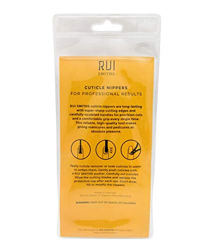 Rui Smiths Professional Cuticle Nippers | Precision Surgical-Grade Stainless Steel Cuticle Trimmer, French Handle, Single Spring, 5mm Jaw (Half Jaw)