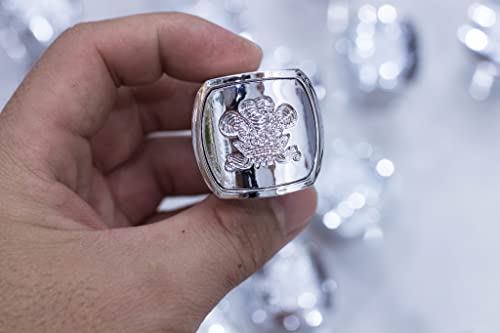 Silver Mountain Water Perfume Bottle Cap. Silver Round Plastic Cap. Generation 3. Fits 30ml, 50ml, 100ml, 120ml bottles.