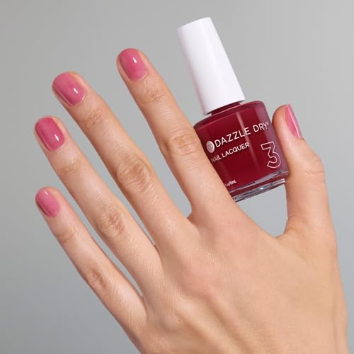 Dazzle Dry Nail Lacquer (Step 3) - Ring Toss - A sheer cherry. Jelly. Sheer. (0.5 fl oz)