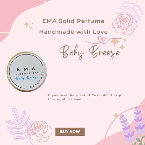 EMA Solid Perfume | Baby Breeze | Scents of Lavender, Rose | Handmade