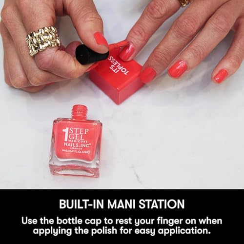 Nails Inc It's Topless Gel-Like Nail Polish Duo, 4-in-1 Base Coat, Treatment, Color & Top Coat, Long Lasting, Strong, Chip Free Nails, Glossy Salon Quality Manicure, Air Dry Nail Polish, 2 Piece Set