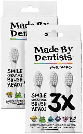 Kids Electric Toothbrush Replacement Heads – 6 Pack - Soft Bristles Brush Heads for Gentle Care, 18 Months Supply