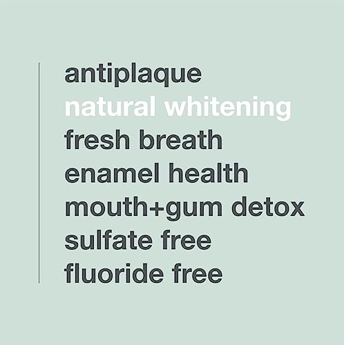 Davids Fluoride Free Toothpaste, Teeth Whitening, Antiplaque, SLS (Sulfate) Free, Promotes Enamel Health, Mouth & Gum Detox, EWG Verified, Natural Peppermint, 5.25oz (3 Pack)