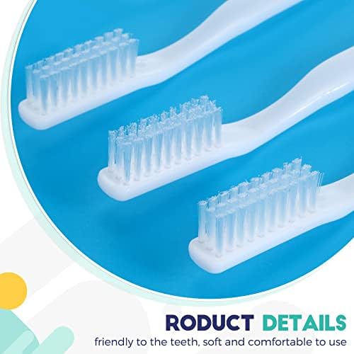 400 Pack Individually Wrapped Disposable Toothbrush Bulk Hard Bristle Adult Manual Tooth Brush Travel Toothbrushes Single Use Toothbrush for Homeless Women Men Hotels Guest Rooms, White