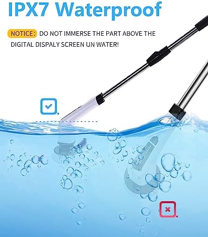 Electric Spin Scrubber Cleaning Brush: Cordless Power Shower Scrubber for Cleaning Bathroom Tub Tiles Car with Long Handle | Portable E Spin Bathtub Spinning Cleaner Scrub Brush Household Use Supplies