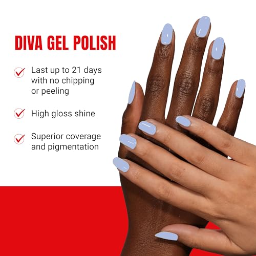 DND Diva Gel Polish Set, Soda Poppin Collection, UV/LED GelPolish and Air Dry Nail Lacquer, Matching Chip-Free Polish Duo, 0.5 Fl Oz Each