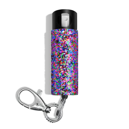 Guard Dog Security Bling it On Pepper Spray, Keychain with Safety Twist Top, Mini and Easy Carry, Lightweight and Fashionable, Maximum Police Strength OC Spray, 16 Feet Range, 0.5 fl oz