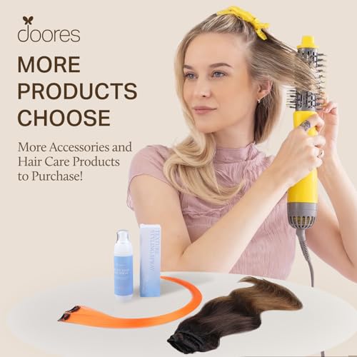 DOORES Clip in Hair Extensions Real Human Hair, Dark Brown 150g 9pcs 20 Inch, Clip in Extensions Real Natural Weft for Women Thick Silky Straight Weft