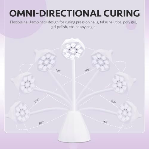 GAOY Omin-Cure Nail Lamp, Rechargeable UV Light for Gel Nails, Cordless, Salon Manicure and DIY at Home