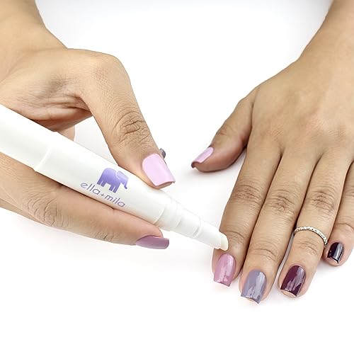 ella+mila Soften Me Up Cuticle Oil Pen (Lavender) - Rejuvenating Cuticle Oil for Nails with Vitamin E - 17-Free Cuticle & Nail Oil Pens for Healthier Nails - Vegan Nail Oil Cuticle Pen (0.14 fl oz)