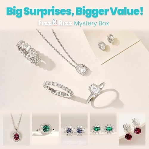 Fizz & Rizz Jewelry Mystery Bath Bomb:Surprise Rings,Necklaces, Earrings,Bracelets and Chance to Reveal High-Value Jewelry Bath Bomb Perfect Gifts for Various Occasions