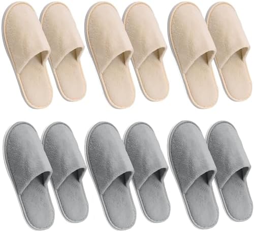 AQUEENLY House Slippers - Washable Spa Slippers Non Slip Indoor Guest Slippers for Shoeless Home, Women & Men