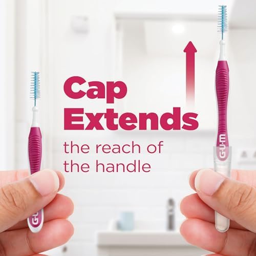 GUM Proxabrush Go-Betweens - Moderate - Interdental Brushes - Soft Bristled Dental Picks for Plaque Removal Health - Safe for Braces & Dental Devices, 10ct (Pack of 6)