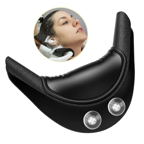 AISEELY Shampoo Bowl Neck Rest - 2 Suction Cups Included Salon Shampoo Neck Rest Cushion, Silicone Neck Cushion for Home Wash Basin & Professional Salon Hair Washing Tray