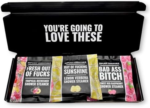 Shower Steamer Gift Set, 3 Pack, Raspberry, Lemon, Tropical Scents