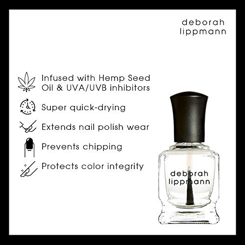 Deborah Lippmann High & Dry Top Coat for Nail Polish, 0.50 Fl Oz