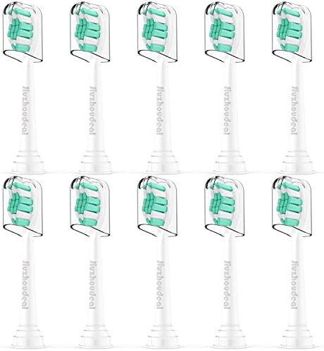 Replacement Toothbrush Heads Compatible with Philips Sonicare: Electric Brush Heads for Sonicare C2 Plaque Control Protective Clean 4100 5100 6100 Toothbrush, 10-Pack