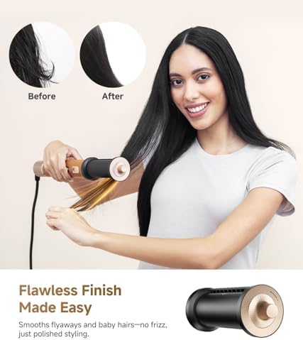 DREAME AirStyle Pro 7-in-1 Hair Styler & High Speed Dryer | Magnetic Attachments for Curling, Smoothing, Volumizing | Fast Drying, Frizz Control, Cool Shot | Luxury Leather Package