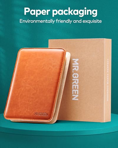 MR.GREEN Upgraded Manicure Set, German Stainless Nail Clippers Set w/Anti Splash Cather, Quality Fingernail& Toenail Clipper, Professional Nail Care Kit with Exquisite Leather Case for Men&Women