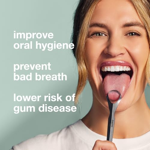 Davids Tongue Scraper for Adults and Kids, 100% Medical Grade Professional Stainless Steel Tongue Scraper, Made in USA